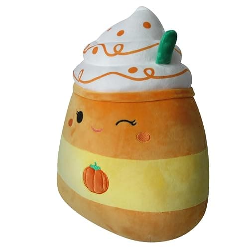 Squishmallows Original 14-Inch Delindy Orange Pumpkin Spice Latte - Large Ultrasoft Official Jazwares Plush thumbnail 4