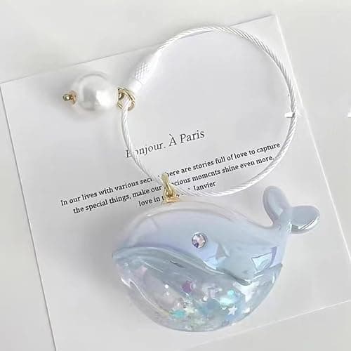 RDTGHY 2 pcs Adorable Dolphin Keychain Wifty Keychain Perfect Couples Gift Cute Fresh Style for Keys Backpacks Luggage Tag Zipper Pull Crafts Party Favors Daily Use Unique Design thumbnail 5