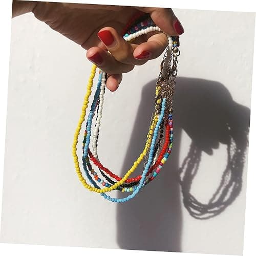 Holibanna Boho Choker Necklace Chain Seed Bead Necklace Tiny Beaded Choker Jewelry for Women and Girls (Black) thumbnail 3