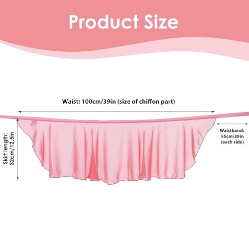 Yolev Women's Ballet Wrap Skirt Chiffon Dance Wrap Skirt with Adjustable Waist Tie Gymnastics Ballet Skirts for Women thumbnail 6