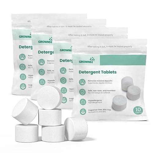 Grownsy Blocco Detergente per Biberon, Adatto per Lavabiberon Momcozy/Baby Brezza, Confezione da 40 Pastiglie Detergenti - Image 1