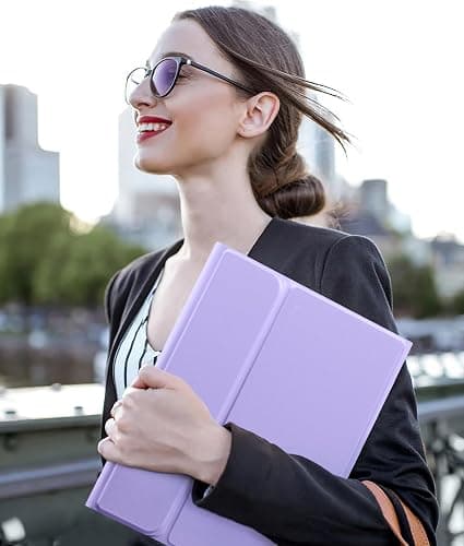Harvopu Compatible for iPad 11th 10th Generation Case with Keyboard, Folio Cover with Pencil Holder, Multi-Touch Trackpad, 7 Color Backlit, Detachable Keyboard for iPad (A16) 11th/10th Gen (Purple) thumbnail 8