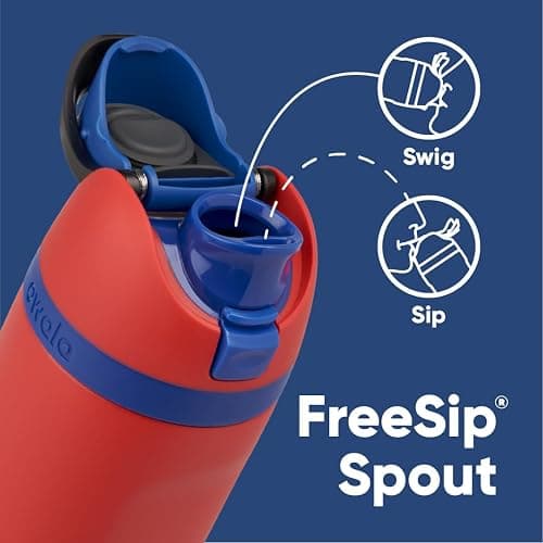Owala Marvel FreeSip Insulated Stainless Steel Water Bottle with Straw for Sports and Travel, BPA-Free Sports Water Bottle, 24 oz, Spiderman - Spiderman - Marvel thumbnail 2