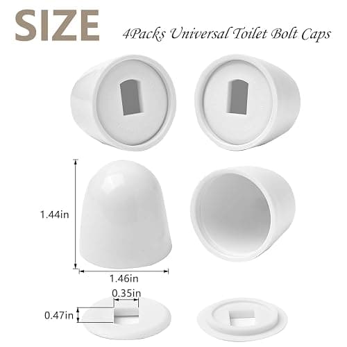 MENNTY 2Packs Ceramic Gold Birds Toilet Bolt Caps & 4Packs Universal Toilet Bolt Covers, Bathroom Decorative Toilet Floor Screw Cover Caps Easy Installation thumbnail 2