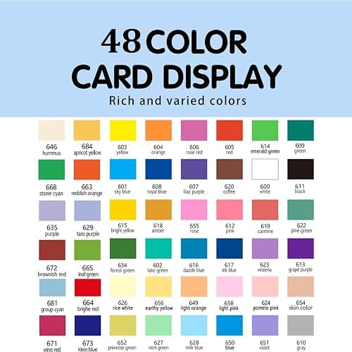 KsopiaVobs 48 Color Acrylic Paint Pens, Soft Brush Tip Acrylic Paint Markers,Quick-Drying Waterproof Acrylic Markers for Canvas, Rock Painting, Wood, Stone, Glass, Ceramic, Fabric Painting, DIY Crafts thumbnail 5