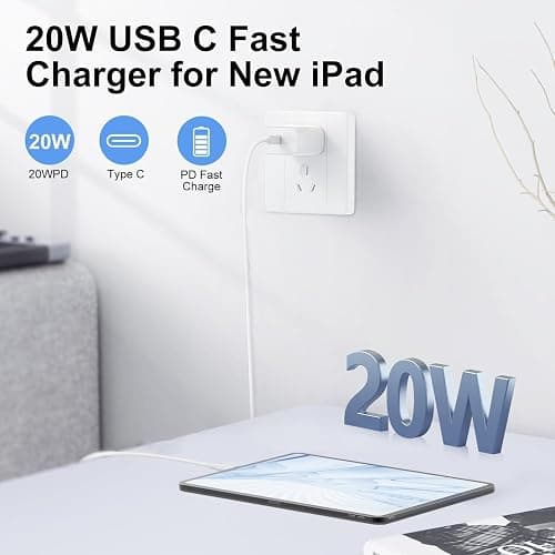 USB C Charger for iPhone 17 16 15 Fast Charging 10ft, 20W Apple USBC Charger Block and Type C to C Cable Cord for iPhone 17 Air/16 Pro/16 Pro Max/15 Pro/15 Pro Max/15 Plus/iPad Pro/Air thumbnail 3