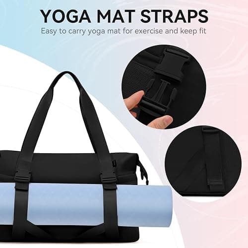 MAXTOP Women's Gym Yoga Duffle Bag with Shoe Pouch,Multi-Purpose Overnight Travel Bag for Gym,Work, Dance, Sports thumbnail 6