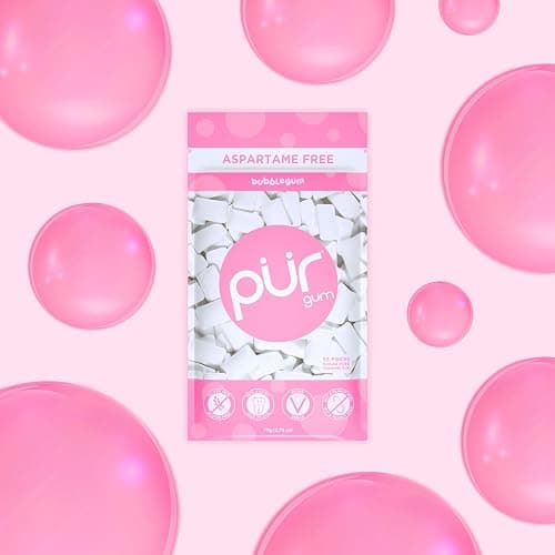 PUR Gum, Bubblegum, Xylitol Gum, No Artificial Flavor, 330 Count (6x55) thumbnail 5