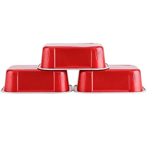 EUSOAR Cupcake Cups with Lids, 5.7oz 50pcs Disposable Desserts Flan, Baking Cups with Lids, Aluminum Foil Desserts Cupcake Flan, Catering Gathering Shower Favor-Red thumbnail 4