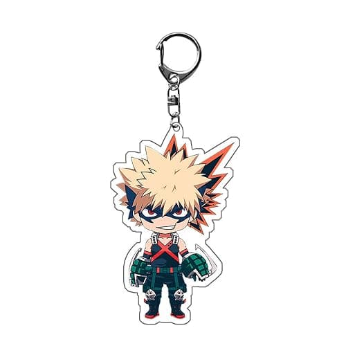LUNK 6Pcs/Set MHA Figure Keychain Charm Anime Cartoon Acrylic Keychain Pendant Bag Decoration Pendant Gifts for Boys Girls thumbnail 2