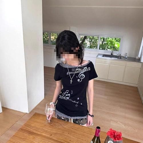 Gyaru T-Shirt Harajuku Tops Jfashion Shoujo Girl Clothes Casual Cutecore Y2K Tenshi Kawaii Outfit thumbnail 3