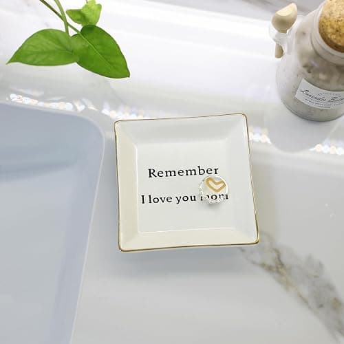 HOME SMILE Ceramic Ring Dish Jewelry Tray for Mom Sister Friends thumbnail 6