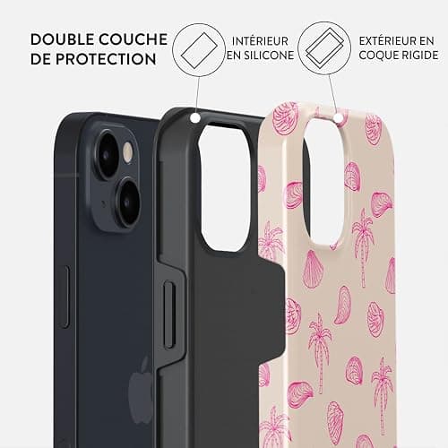 BURGA Coque Unisexe pour iPhone 13 – Design Hybride Double Couche avec TPU Anti-Choc, Finition Résistante aux Rayures et Rebord Surélevé pour Protection d'Écran et Usage Quotidien thumbnail 2
