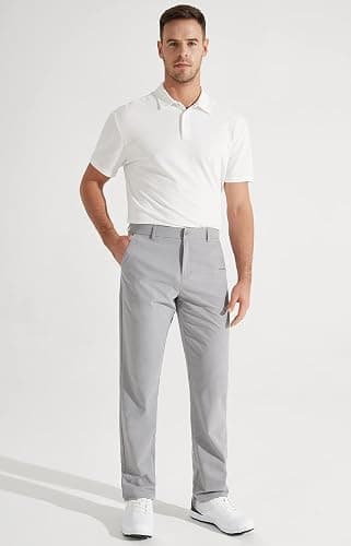 Libin Mens Golf Pants Stretch Work Dress Pants 30"/32"/34" Quick Dry Lightweight Casual Comfy Trousers with Pockets thumbnail 3