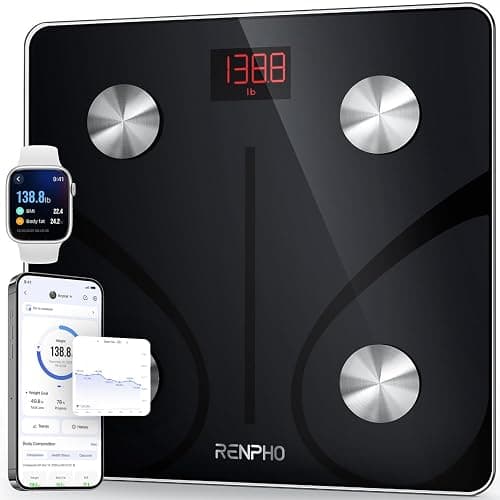 RENPHO Smart Scale for Body Weight, FSA&HSA Eligible, Digital Bathroom Scale BMI Weighing Bluetooth Body Fat Scale, Body Composition Monitor Health Analyzer with Smartphone App, 400 lbs - Elis 1 - Image 1