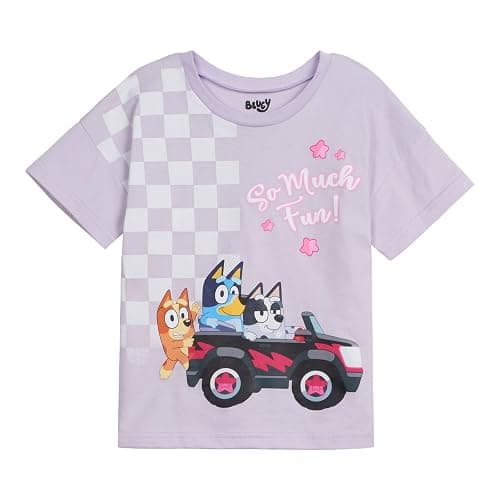 Bluey Girls T-Shirt and French Terry Shorts Outfit Set Toddler to Big Kid Sizes (2T - 10-12) thumbnail 4