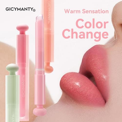 GICYMANTY Temperature-Sensitive Color Changing Lipstick Lip Color 3-in-1 Moisturizing Lip Gloss thumbnail 5