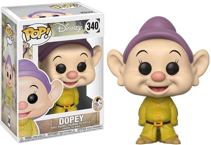 POP Disney: Snow White and The Seven Dwarfs - Dopey Funko ! Vinyl Figure (Bundled with Compatible Box Protector Case), 3.75 inches, Multicolored thumbnail 2
