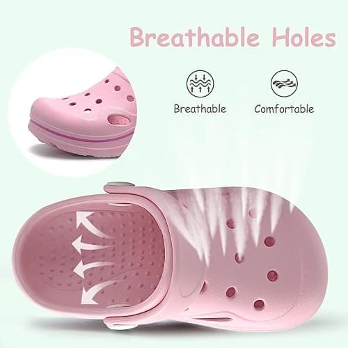 Nedaan Toddler Girls Boys Clogs Classic Garden Shower Beach Pool Swim Slip on Sandals Slides Children Kid Cute Water Shoes thumbnail 2