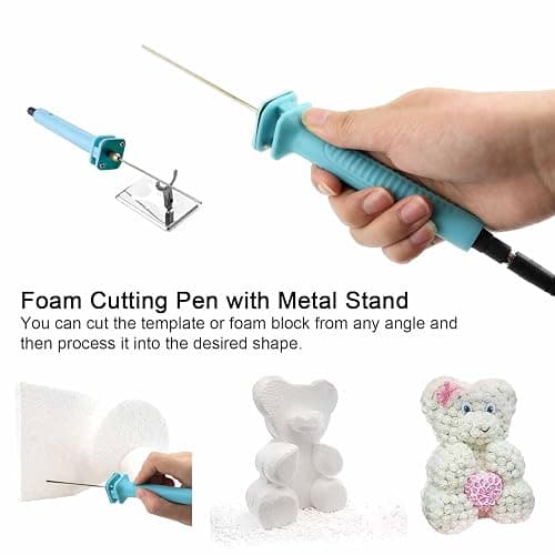 Foam Cutter Electric Hot Wire Cutter Pen 10CM Foam Board Cutting with Stand 18W Hot Knife Styrofoam Cutting Pen with Apaptor Foam Cutting Tool for White Sofe Styrofoam,Arts,Handcraft thumbnail 6