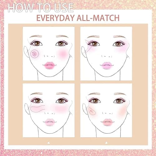 Palette de 12 couleurs d'anticernes et de fards à joues, longue tenue, résistante aux bavures, estompable, 2 en 1 fards à joues en crème au fini mat Palette de maquillage pour le visage (#02) thumbnail 8