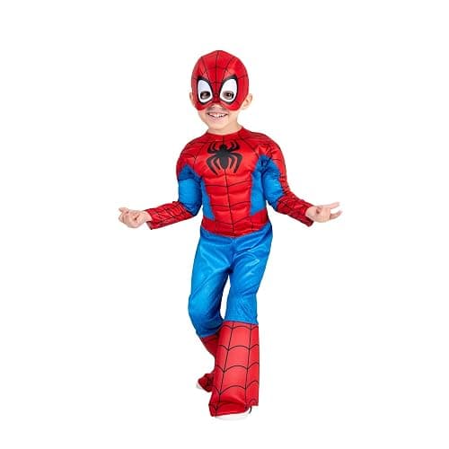 MARVEL Official Toddler Deluxe Halloween Costume - Premium Quality Padded Jumpsuit and Fabric Headpiece (3T-4T) thumbnail 6