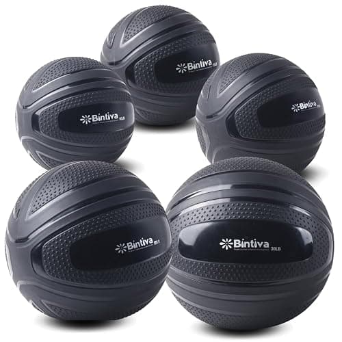 bintiva Non Bounce Slam Ball - Exercise Weighted Deadball for Workout and Fitness Routines - Medicine Dead Weight Ball - Image 1