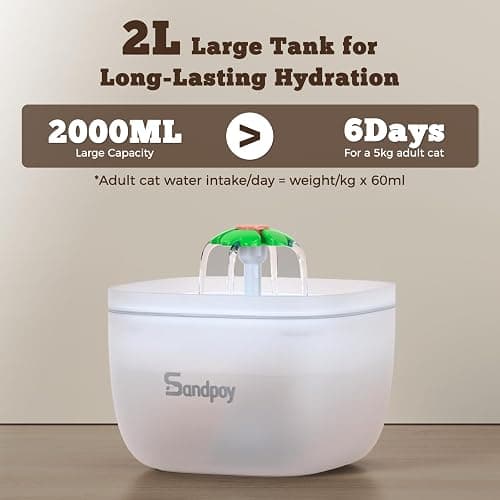 Sandpoy Automatic Cat Feeder and Water Dispenser FW1, 3L Cat Food Dispenser with Locking Lid, Two-in-One Set Timed Dog Feeder for Cats and Puppies, Pet Feeder with Portion Control, 4 Daily Meals thumbnail 6