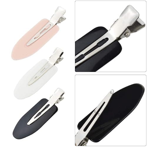Wobe 24 Pcs No Bend Hair Clips Pin Curl Creaseless Clips No Crease Hair Clip for Hairstyle Bangs Finger Waves Makeup Application Hairdressing Hairpins Styling Clips for Hair Salon Black Pink White thumbnail 3