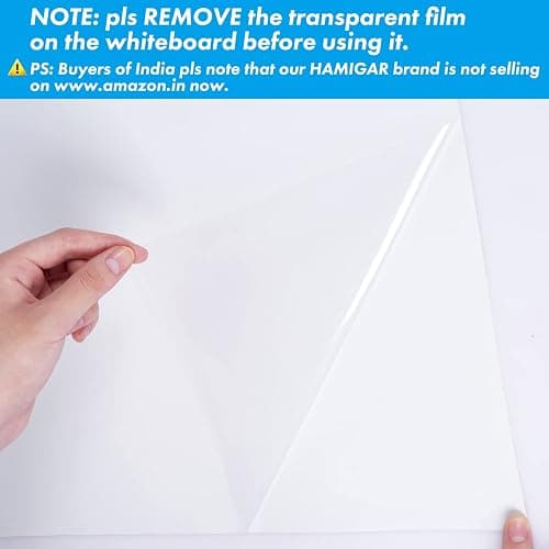 HAMIGAR Whiteboard Sticker for Wall 18" x 79" Dry Erase Board Wallpaper Peel and Stick, White Board Stick on Wall, Contact Paper Adhesive Poster Board Whiteboard with 1 Marker thumbnail 7