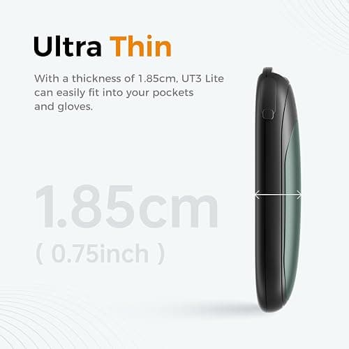 OCOOPA Magnetic Hand Warmers Rechargeable 2 Pack, Electric Handwarmers, Smart Heating UL Certified, 3-Settings,Portable Heater, Ultra Slim Pocket, Hunting Essentials, Gifts for Christmas Men, UT3 Lite thumbnail 5