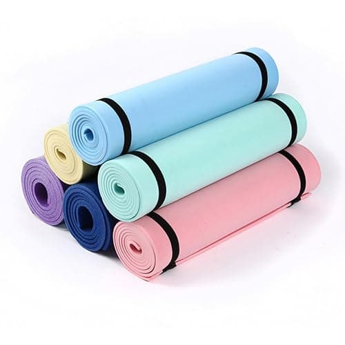 Sodeber Non Slip Exercise Mat 180x50cm 6mm Lightweight NBR Yoga Pilates Fitness Mat Double Sided Cushion Workout for Stretching Training Portable Sports Equipment thumbnail 2