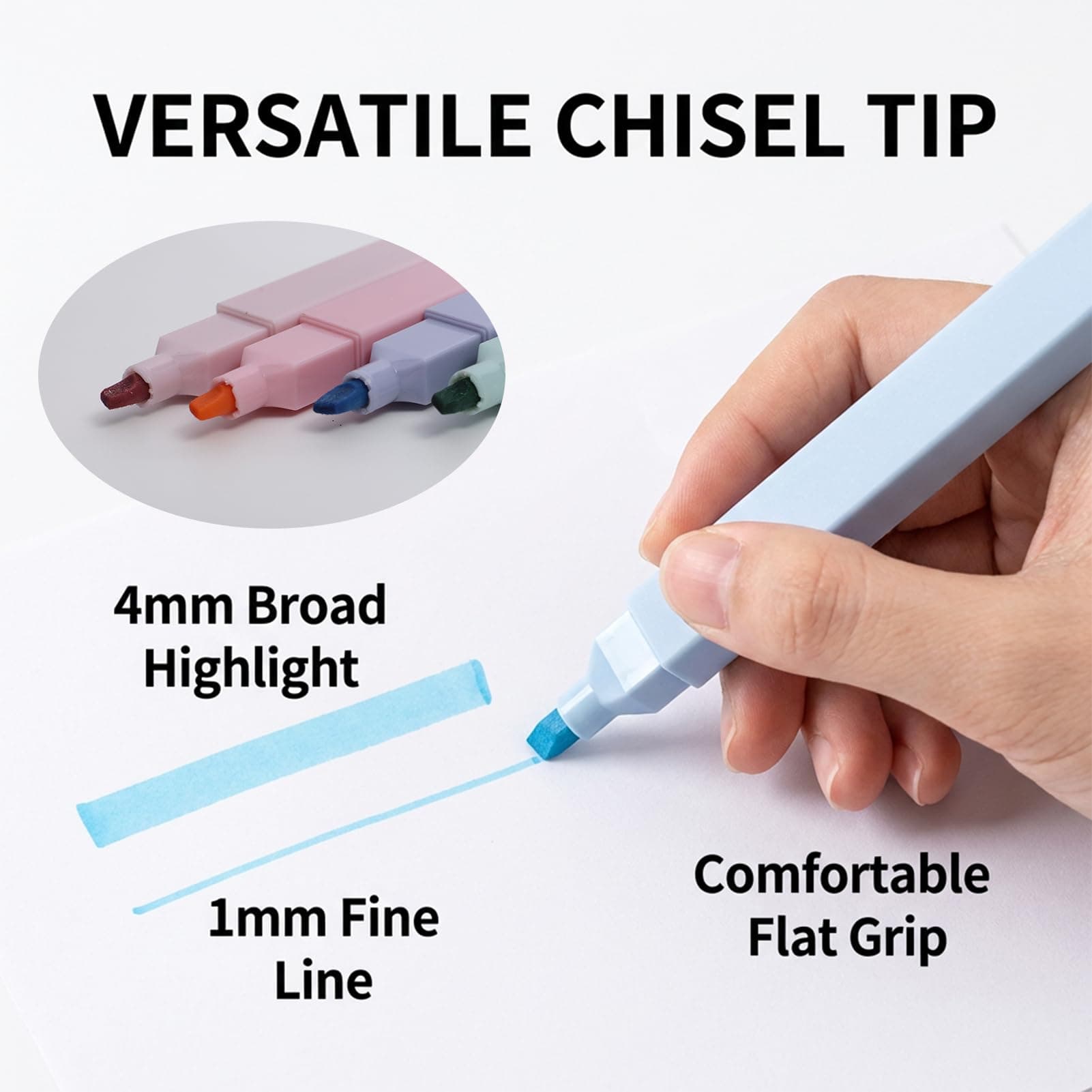 12 Pcs Bible Highlighters, Soft Chisel Tip Pastel Ink No Bleed Eye Friendly Square Grip Design, Planner Pens Bible Study Note Taking Journaling Reading Marking Stationary Aesthetic Use thumbnail 3