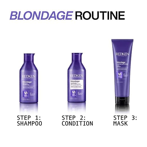 Redken Blondage Purple Shampoo and Conditioner Set For Blonde & Highlighted Hair - Neutralizes Brass & Moisturizes Hair With Pure Violet Pigments, Color Depositing, 10.1 Fl Oz (Pack of 2) thumbnail 7