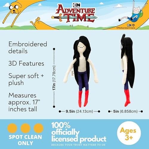 Collectibles Adventure Time Marceline Vampire Bedding Super Soft Cozy Decorative Cuddle Pillow, (Officially Licensed Product) By Franco thumbnail 2
