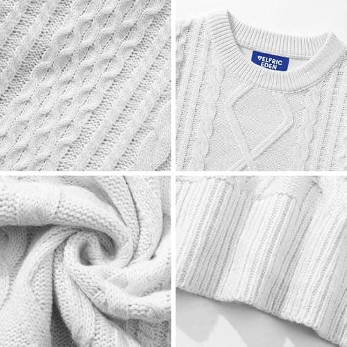 Aelfric Eden Pullover Damen Strickpullover Oversize Rundhals Zopfstrickpullover Knit Langarm Jumper Sweater Klassischer Elegant Vintage Pullover thumbnail 4