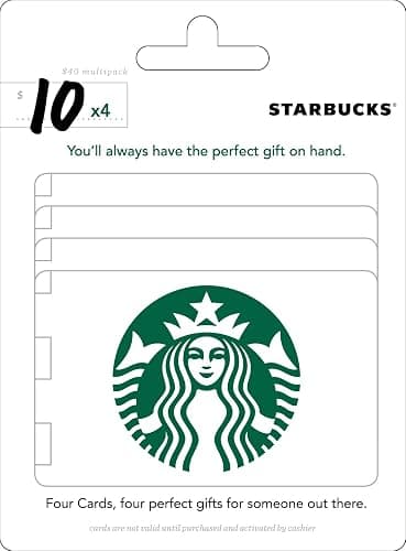 Starbucks $10 Gift Cards (4-Pack) - Image 1