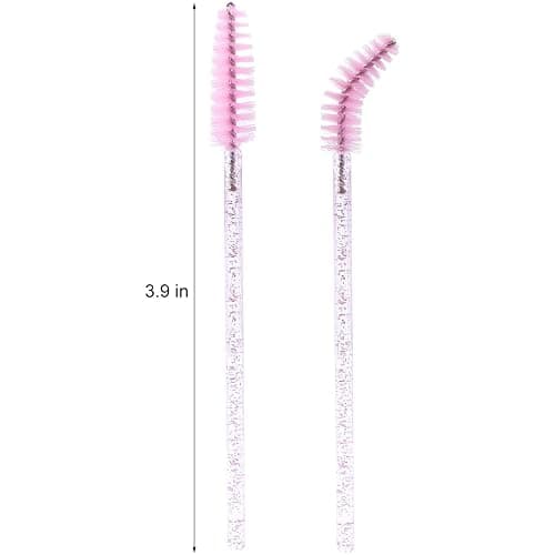 Tbestmax 500 Disposable Mascara Wands Eyelash Brush Spoolies for Eyebrow Eye Lash Extension Pink thumbnail 2