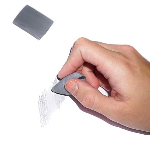 June Gold 6 Gray Kneaded Erasers, Moldable for Graphite, Charcoal & More | Blend, Shade, Smooth, Correct, and Brighten your Sketches and Drawings thumbnail 4