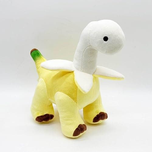 Peluche dinosaure banane jaune de 25,4 cm, design doux et créatif, cadeau parfait pour les enfants et les adultes, cadeau idéal pour les anniversaires thumbnail 4