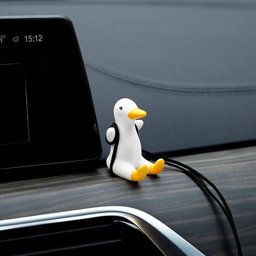 YGMONER Cute Swinging Duck Car Rear View Mirror Hanging Accessories Funny Car Interior Decor Gifts for Women Men (Duck) thumbnail 2