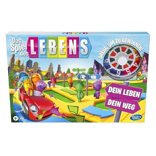 Hasbro Das Spiel des Lebens, Brettspiel für die ganze Familie für 2 – 4 Spieler, für Kinder ab 8 Jahren, enthält Bunte Stifte - Image 1