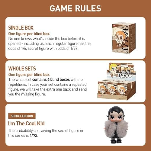 POP MART Baby Molly Winter Fit Check Series-Vinyl Plush Pendant Blind Box Figures, Collectible Toys Home Decorations, Holiday Birthday Gifts for Girls and Boys, Single Box thumbnail 4