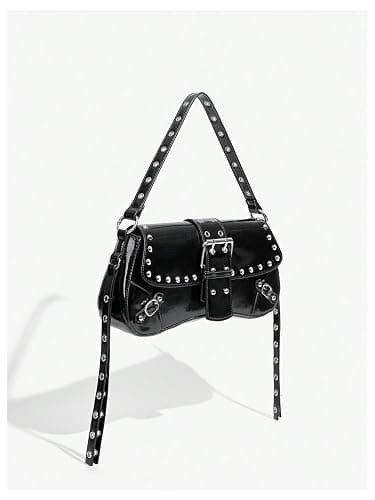Verdusa Women's Shoulder Bag Y2K Handbag Goth Trendy Cute Studded Punk Rivet Purse thumbnail 3