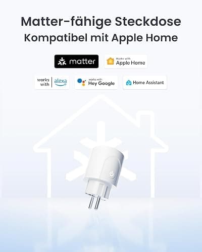 SwitchBot Plug Mini Matter-fähig mit Leistungsüberwachung 4er Pack, WLAN Steckdose, kompatibel mit Alexa, Google Home, Apple Home und Home Assistant (über Matter), Sprach- & App-Steuerung, 16A Type-F thumbnail 3
