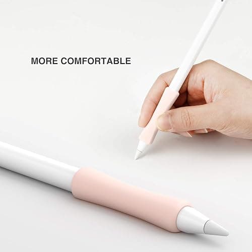 3 Pack iPencil Grips Case Cover Silicone Sleeve Holder Compatible with Apple Pencil (USB-C)&Apple Pencil (2nd Generation),iPad Pro 11 12.9 inch 2018(White, Pink, Purple) thumbnail 5