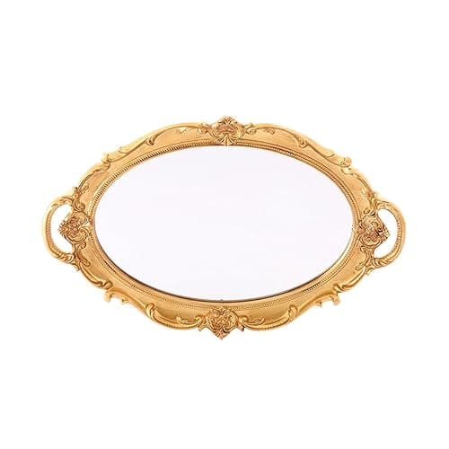 XPXKJ 7 Inch Vintage Heart Mirror - Elegant Desk Makeup Mirror with Double Sided 360 Degree Rotation Vanity Mirror for Coquette Room Decor (Beige 1pcs) - Beige thumbnail 10