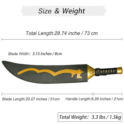 Meliodas Broken Cosplay Sword of Anime Seven Deadly Sins Stainless Steel Blade for Cosplay and Display Green Sword All Made of Metal thumbnail 2