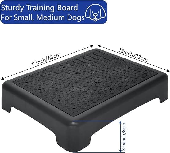 YEXEXINM Dog Training Place Board with Non-Skid Surface, Dog Platform for Training, Portable Dog Agility Platform, Dog Training Stand, Dog Training Equipment Suitable for Small Dogs, 17x13x3.14Inch thumbnail 2