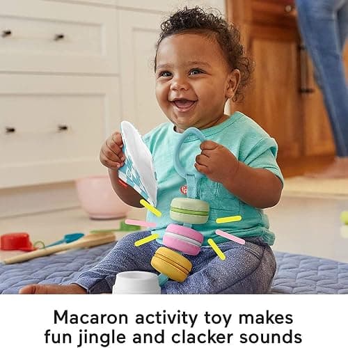 Fisher-Price Baby Bakery Treats Gift Set, 3 Food-Themed Baby Toys and teether for Infants Ages 3 Months and up thumbnail 2